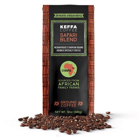 Keffa Coffee Safari Blend Coffee, Medium Roast, 12 oz. - Walmart.com