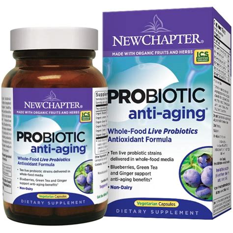 New Chapter, Probiotic, Anti-Aging, 90 Veggie Caps | Anti aging food, Organic fruit, Probiotics