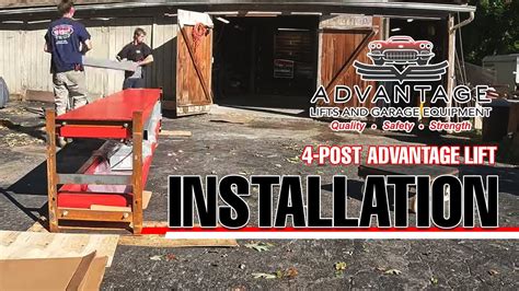 How to install A 4-Post Car Lift at Home | ADVANTAGE 9,000LBS 4-Post Car Lift - YouTube