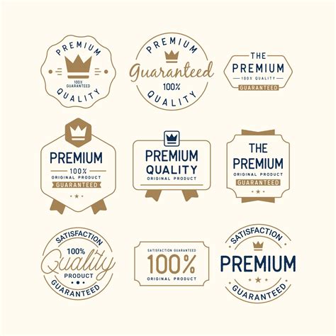 premium quality authentic label design concept 5235256 Vector Art at ...