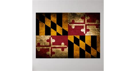 Vintage Flag of Maryland Poster | Zazzle