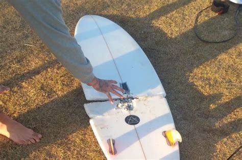 Great white shark bites surfer, snaps surfboard in half and sends him ...