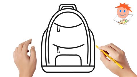 How to draw a school backpack | Easy drawings