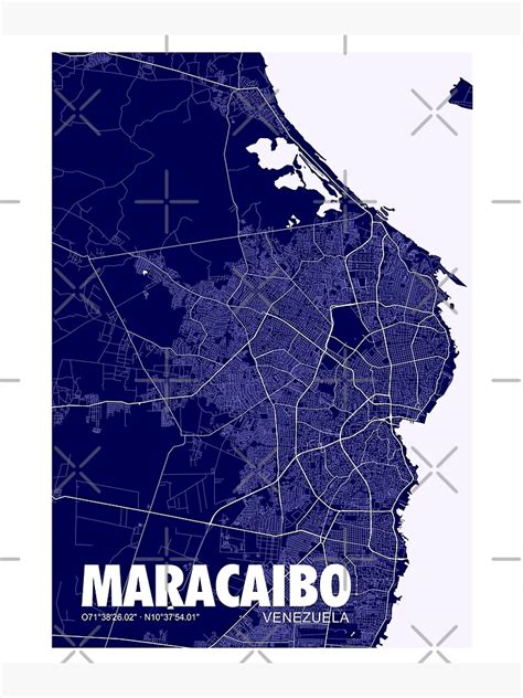 Lámina fotográfica «Póster Mapa de Maracaibo - Venezuela Travel City ...