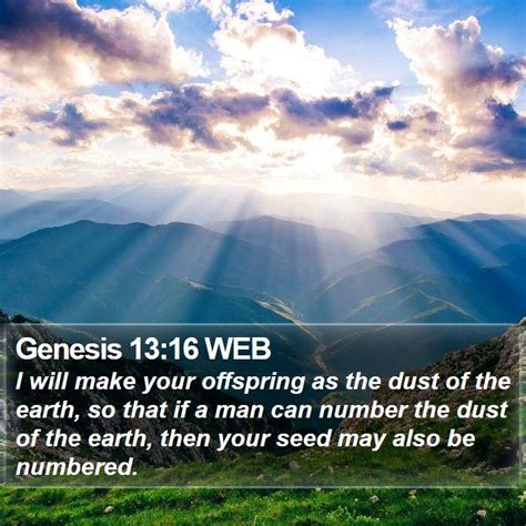 Genesis 13:16 WEB Scriptures Images