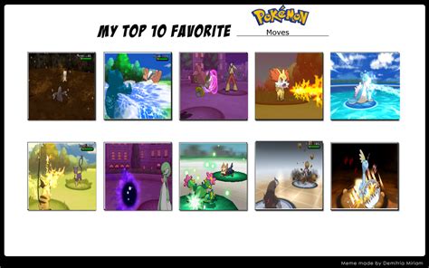 Top 10 Pokemon Moves by whosaskin on DeviantArt