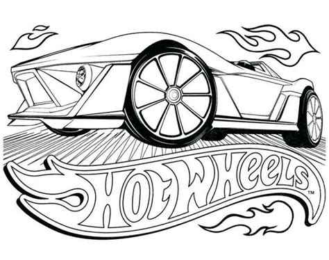 Hot Wheels Printable Coloring Pages