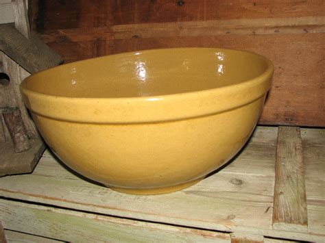 HUGE Antique Mixing Bowl Pottery Vintage by thelongacreflea