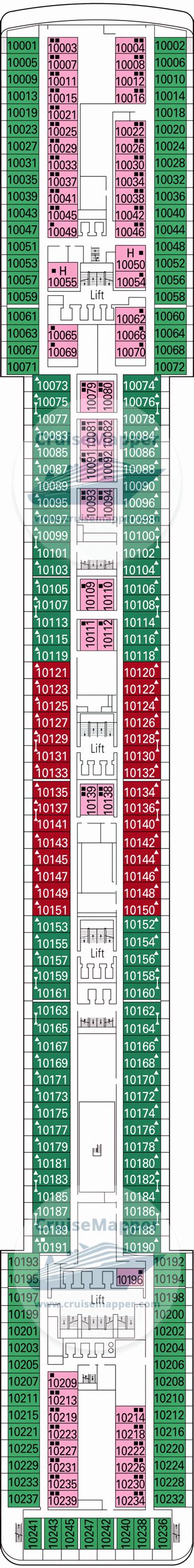 MSC Orchestra deck 10 plan | CruiseMapper