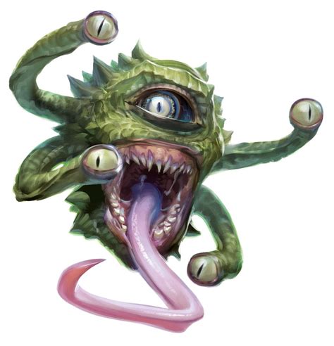 Beholder, Spectator (from the D&D fifth edition Monster Manual). Art by Kieran Yanner ...