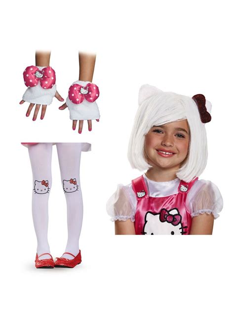 Hello Kitty Wig Tights and Glovettes Girls Costume Kit - TV Show Costumes