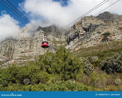 Cable Car Table Mountain Cape Town Stock Photo - Image of tension, cliffface: 159852104