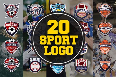 20 Sport Team Logos Template (76206) | Logos | Design Bundles