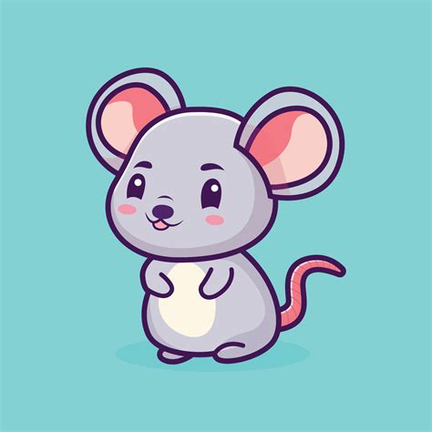 Cute little Rat cartoon vector illustration for comic and kids book ...