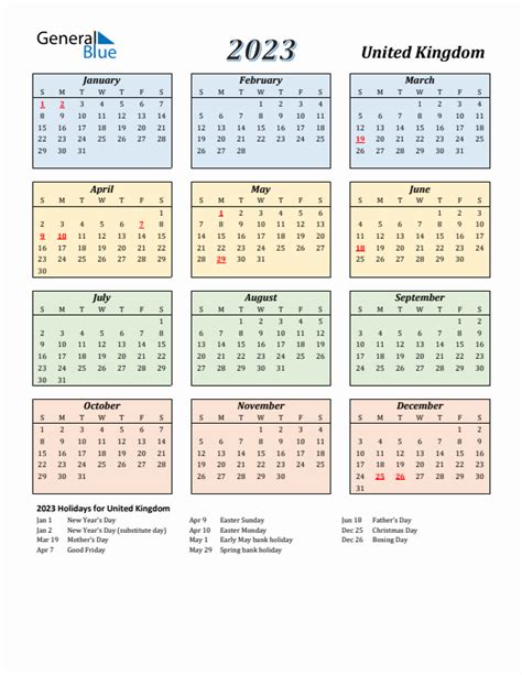 Calendar 2023 Uk Free Printable Pdf Templates 2023 United Kingdom | Images and Photos finder