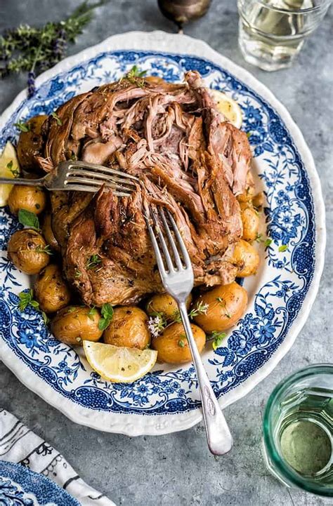 Slow cooker Greek Lamb Kleftiko with potatoes | Supergolden Bakes