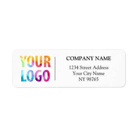 Custom Company Logo Business Return Address Labels | Zazzle.com