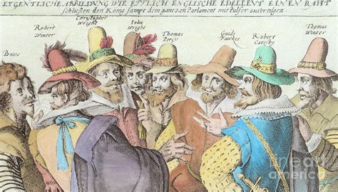 The Gunpowder Plot Conspirators, 1606, Engraving, Detail Drawing by German School - Pixels