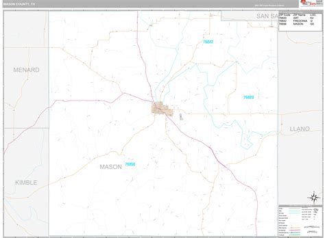 Mason County, TX Wall Map Premium Style by MarketMAPS - MapSales