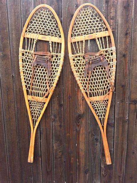 Vintage Canadian Faber Snowshoes | Snow shoes, Log cabin decor, Winter picnic