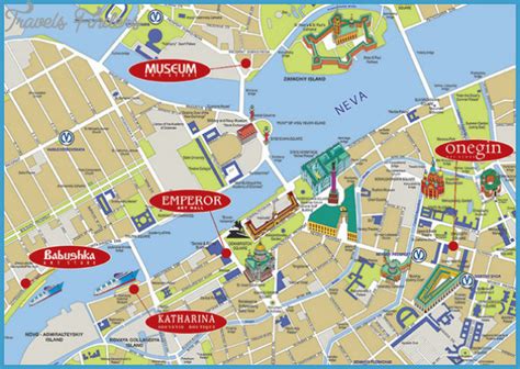 Moscow Map Tourist Attractions - TravelsFinders.Com