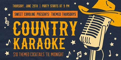 Themed Thursdays at Sweet Caroline: Country Karaoke - Miami Calendar