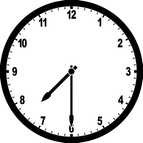 Clock 7:30 | ClipArt ETC