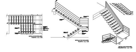 Wooden Staircase Details In DWG File - Cadbull