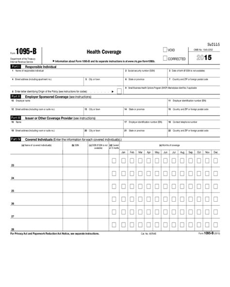 Printable 1095 B Form | TUTORE.ORG - Master of Documents