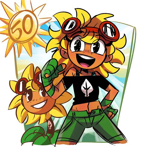 solar flare (plants vs zombies and 1 more) drawn by peargor | Danbooru
