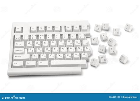 Broken keyboard #1 stock image. Image of equipment, hardware - 6575167