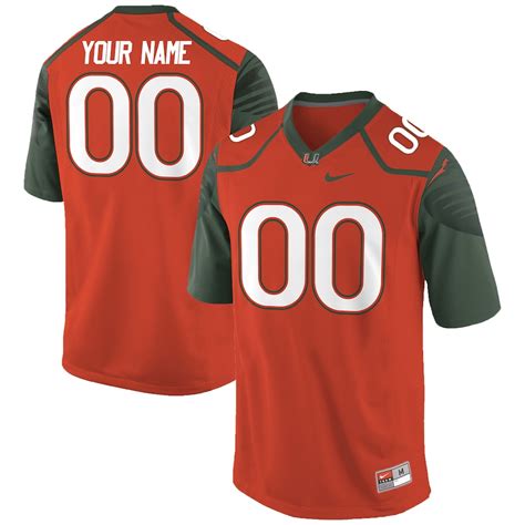 Nike Miami Hurricanes Orange Custom Replica Football Jersey