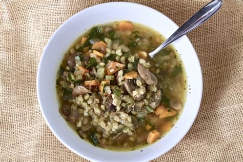 Easy Vegan Mushroom Barley Soup - Recipe