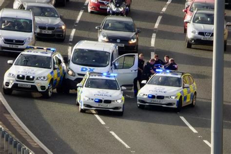 Police chase drama as officers swoop on delivery van forcing M8 to ...