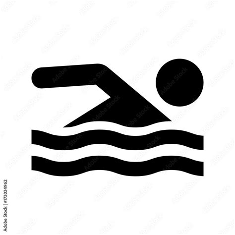 swimming icon vector Stock Vector | Adobe Stock