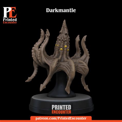 3D Printable Darkmantle (pre-supported) by Printed Encounter