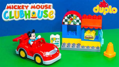 MICKEY MOUSE CLUBHOUSE Lego Duplo Mickey Mouse Workshop Mickey Video Toy Unboxing - YouTube