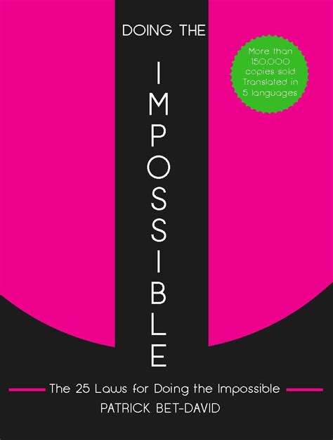 Doing The Impossible: The 25 Laws for Doing The Impossible eBook : Bet-David, Patrick: Amazon.ca ...