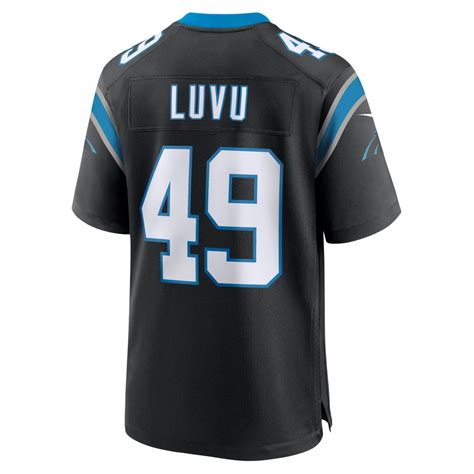 Men's Carolina Panthers Frankie Luvu Nike Black Team Game Jersey