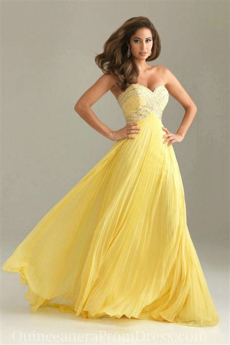 promerz.com yellow prom dresses (07) #promdresses | Vestidos de baile amarelos, Vestido longo ...