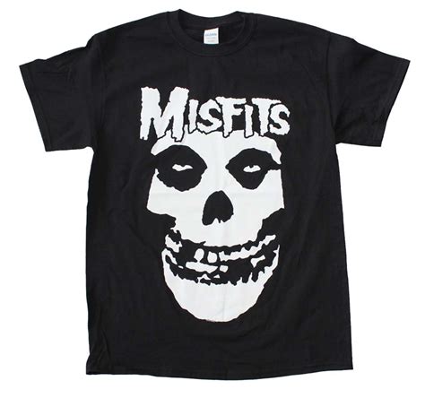 Misfits Misfits White Skull Big Print T-Shirt