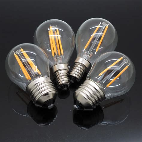 G45 4W 8W Dimmable LED Filament light 110V 220V E14 E27 Edison Vintage ...