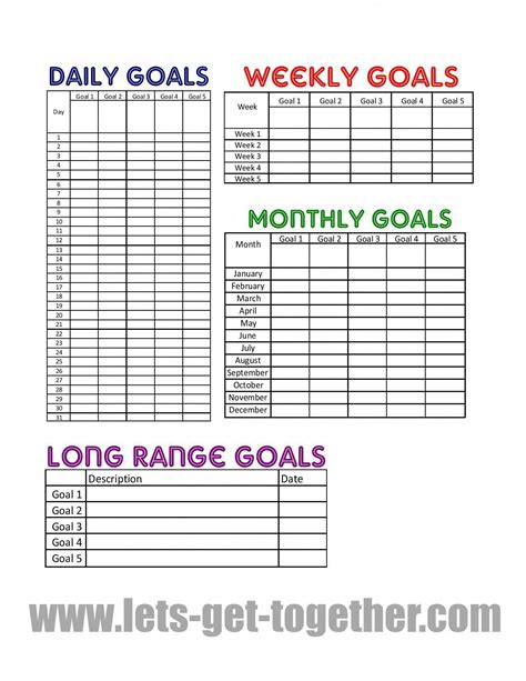 New Year Goal Setting Tips {FREE PRINTABLE} in 2020 | Goals sheet, Goal ...