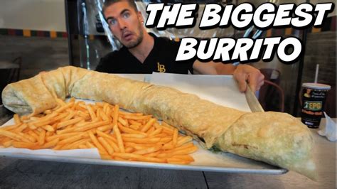 IMPOSSIBLE BURRITO CHALLENGE! | The Biggest Ever | California's Biggest Burrito | Man Vs Food ...