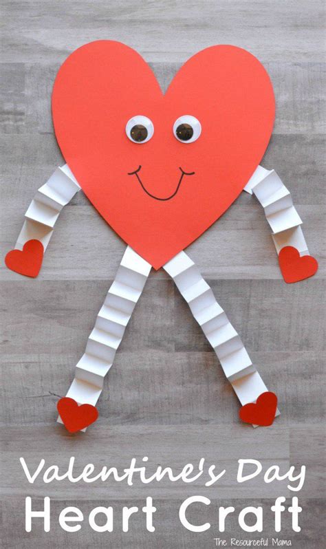 Valentine's Day Heart Craft for Kids | Easy valentine crafts, Valentines day activities ...