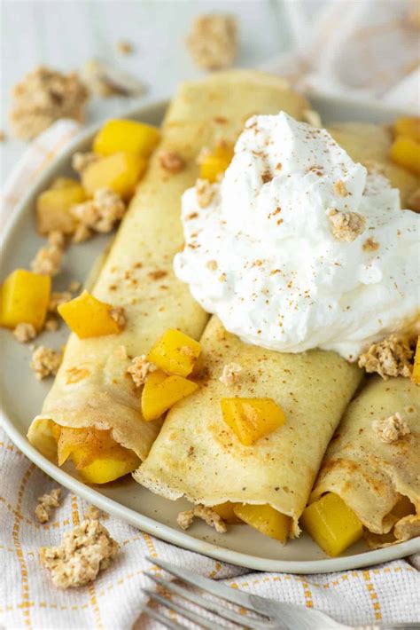 Mango Crepes - Thin Pancakes Stuffed With Fresh Mango - Chisel & Fork