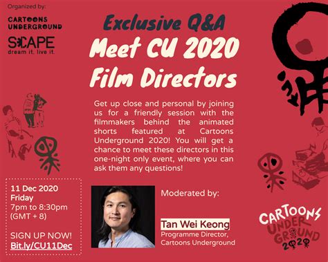 Cartoons Underground 2020: Q&A – Meet Cartoons Underground Film Directors – *SCAPE Singapore ...