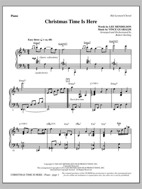 Christmas Time Is Here - Piano | Sheet Music Direct