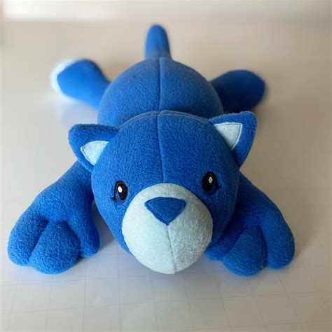 Blue Plush Cat | Etsy