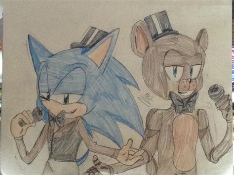 Freddy and Sonic by funnyhedgehog23 on DeviantArt